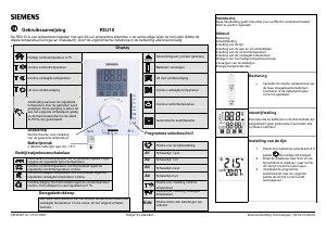 Handleiding Siemens RDJ10 Thermostaat
