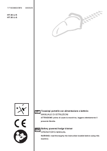 Manuale Mountfield MHT 20 Li Tagliasiepi