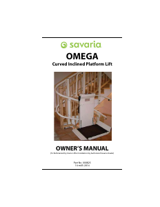 Manual Savaria Omega Stairlift