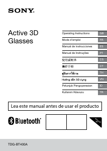 Mode d’emploi Sony KD-100Z9D Lunettes 3D