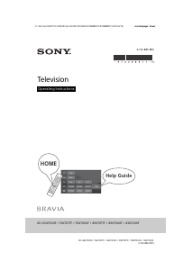 Manual Sony Bravia KD-49X7077F LCD Television