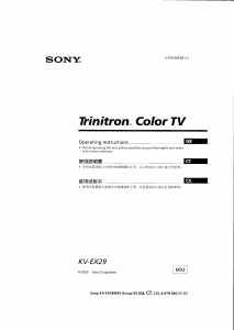 Handleiding Sony KV-EX29M93 Televisie