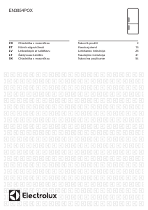 Rokasgrāmata Electrolux EN3854POX Ledusskapis ar saldētavu