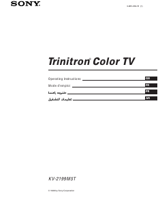 Manual Sony KV-2199M5T Television