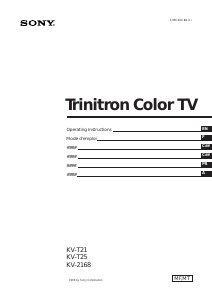 Mode d’emploi Sony KV-2168MTJ Téléviseur