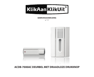 Handleiding KlikAanKlikUit ACDB-7000AC Deurbel