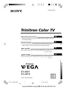 Handleiding Sony KV-AR14M80 Televisie