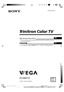 Handleiding Sony KV-BZ212M50 Televisie