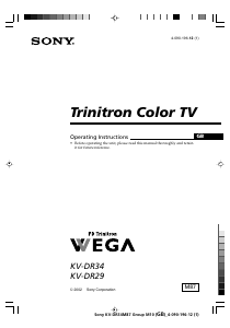 Handleiding Sony KV-DR29M87 Televisie