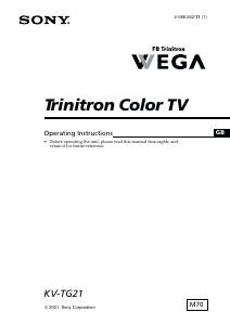 Handleiding Sony KV-TG21M70 Televisie