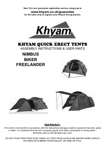 Manual Khyam Biker Tent