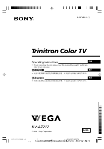 Handleiding Sony KV-AZ212M90 Televisie