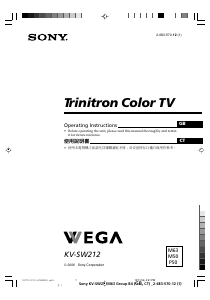 Manual Sony KV-SW212M63 Television