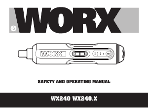Manual de uso Worx WX240.X Atornillador