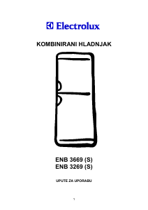 Priručnik Electrolux ENB3669 Frižider – zamrzivač