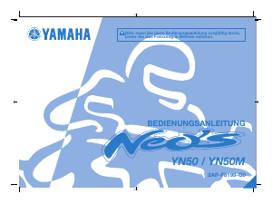 Bedienungsanleitung Yamaha Neos50 2-ST (2015) Roller