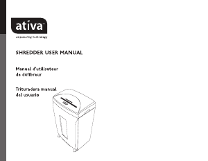 Manual Ativa DX180D Paper Shredder