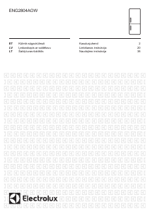 Rokasgrāmata Electrolux ENG2804AOW Ledusskapis ar saldētavu