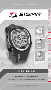 Mode d’emploi Sigma SC 6.12 Montre sport