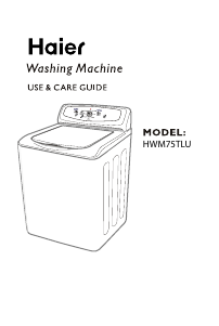 Manual Haier HWM75TLU Washing Machine