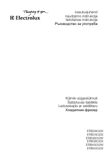 Rokasgrāmata Electrolux ERB36033X Ledusskapis ar saldētavu