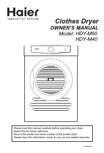 Handleiding Haier HDY-M40 Wasdroger