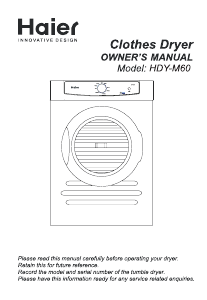 Handleiding Haier HDY-M60 Wasdroger