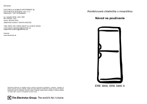 Návod Electrolux ERE3900X Chladnička s mrazničkou