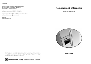 Návod Electrolux ERL6296SK Chladnička s mrazničkou