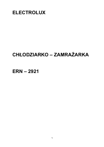 Instrukcja Electrolux ERN2921 Lodówko-zamrażarka