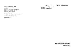 Návod Electrolux ERN29750 Chladnička s mrazničkou