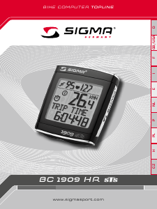 Manual de uso Sigma BC 191 HR Ciclocomputador