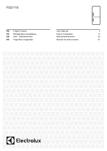 Manual de uso Electrolux FI22/11S Frigorífico combinado