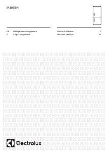 Mode d’emploi Electrolux IK307BNR Réfrigérateur combiné