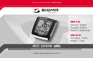 Manual Sigma BC 1009 STS Cycling Computer