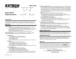 Manual Extech 365510 Stopwatch