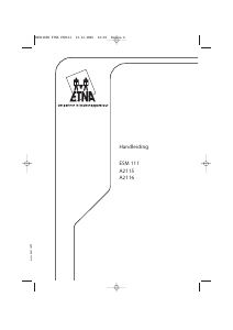 Handleiding ETNA A2116 Magnetron