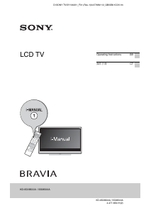 Manual Sony Bravia KD-55X8500A LCD Television