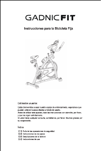 Manual de uso Gadnic BIC00016 Bicicleta estática