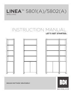Handleiding BDI Linea 5802 Boekenkast