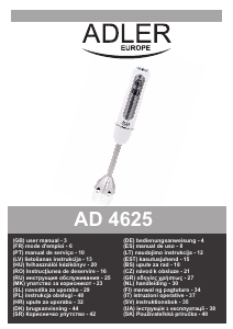 Посібник Adler AD 4625b Ручний блендер