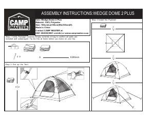 Handleiding Camp Master Wedge Dome 2 Plus Tent