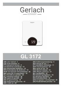 Руководство Gerlach GL 3172w Кухонные весы