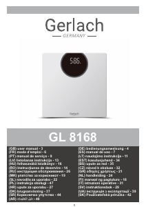 Käyttöohje Gerlach GL 8168 Henkilövaaka