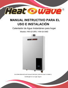Manual de uso Heatwave HW-GI13ND Caldera de gas