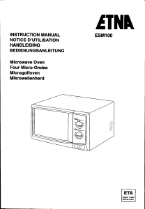 Manual ETNA ESM100 Microwave