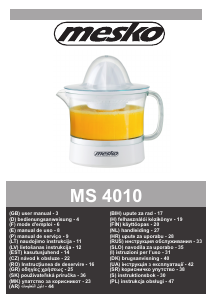 Návod Mesko MS 4010 Odšťavovač citrusov