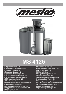 Посібник Mesko MS 4126b Соковижималка