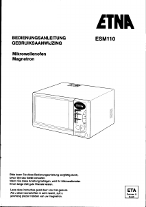 Bedienungsanleitung ETNA ESM110 Mikrowelle