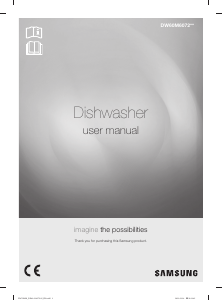 Manual Samsung DW60M6072FS Dishwasher